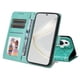thumbnail image 2 of Funda tipo cartera FOXDOCK para Huawei Nova 11 Pro , diseño girasol en relieve, cuero PU, cierre magnético, soporte y tarjetero, 2 of 5