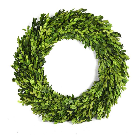 Guirnalda de madera de boj preservada de Boxwood Valley, 40 cm, decoración de boda