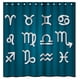 thumbnail image 1 of Cortina de ducha con 12 signos del zodíaco, juego de cortina de baño con ganchos, tamaño 36 x 72 pulgadas, 1 of 3