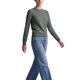 thumbnail image 4 of INSPIRE CHIC Suéter de Punto Argyle para Mujer Ligero Cuello Redondo Ondulado Hombro Caído Manga Larga Ajuste Regular Casual Elefante Pequeño Gris, 4 of 6