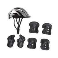 Magideal - Casco De Bicicleta Para Niños, Juego De Rodilleras, Coderas, Casco Deportivo Cómodo, Casco De Bicicleta Para Monopatín, Patinaje Sobre Ruedas, Deporte Negro