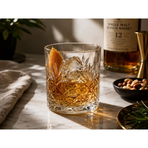 Set 6 Vasos Bajos Whisky De Vidrio 340ml Berlin - Hausmann