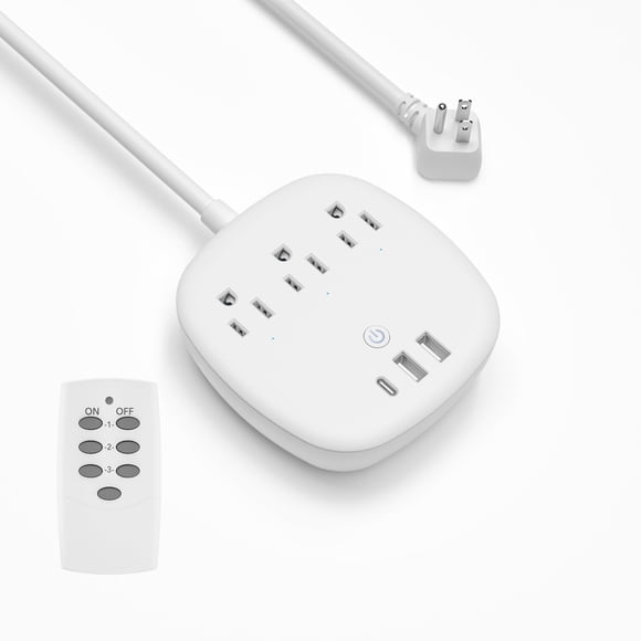 Regleta BN-LINK 3 tomas + 3 puertos USB con control remoto
