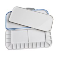 Bothyi - Paleta De Acuarela Para Pinturas Acrílicas Y Al Óleo Con Cubierta, Paleta De Pintura Para Principiantes, 18 Pocillos