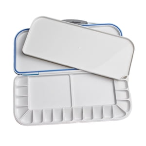 Bothyi - Paleta De Acuarela Para Pinturas Acrílicas Y Al Óleo Con Cubierta, Paleta De Pintura Para Principiantes, 18 Pocillos