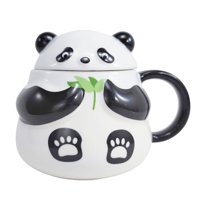 Bothyi - Taza De Agua Panda Taza Creativepanda Reutilizable Para Leche, Agua Fría Y Caliente, Jugo