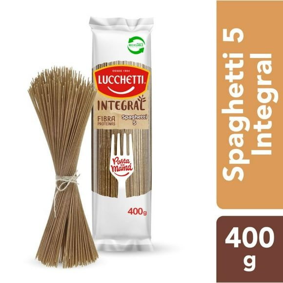 Fideo Pasta Integral Spaghetti N°5 Bolsa, 400 g