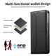 thumbnail image 5 of Funda tipo cartera con bloqueo RFID para Samsung Galaxy A73 5G cubierta magnética de cuero con tapa y soporte Negro, 5 of 6
