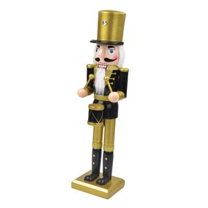 Magideal - Soldado Cascanueces De Navidad, Muñeca Pintada A Mano, Figura De Rey Soldado Cascanueces De Madera Para Exhibición, Decoraciones Navideñas Para Fiesta 38Cm Estilo C
