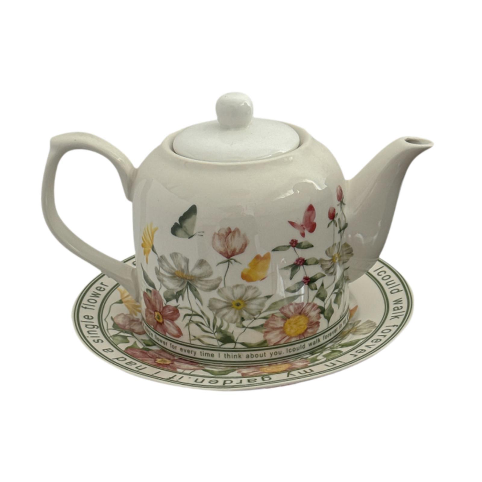 Magideal - Tetera China De 2 Piezas, Jarra De Café De Con Platillo, Hervidor De Agua, Jarra De Leche Para Mujeres Y Adultos, Leches De Té Sueltas