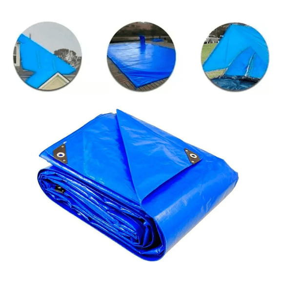 Lona Carpa Multiuso Impermeable De 8x12 Metros Azul