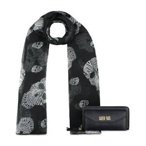 Kubayoff - Carven - Pack Bufanda Omani Negro + Billetera Aria Negro