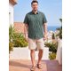 thumbnail image 2 of INSPIRE CHIC Camisa de Hombre Grande y Alta con Estampado de Manga Corta para Playa Casual 3XL Verde Oscuro, 2 of 5