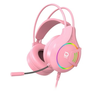Datacom - Headset Gamer Rgb 3.5 Mm + Usb Rosado