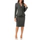 thumbnail image 1 of INSPIRE CHIC Conjunto de Traje de Falda de 2 Piezas para Mujer Blazer Peplum Falda Lápiz de Cintura Alta Conjunto de Trabajo Gris Oscuro S, 1 of 6