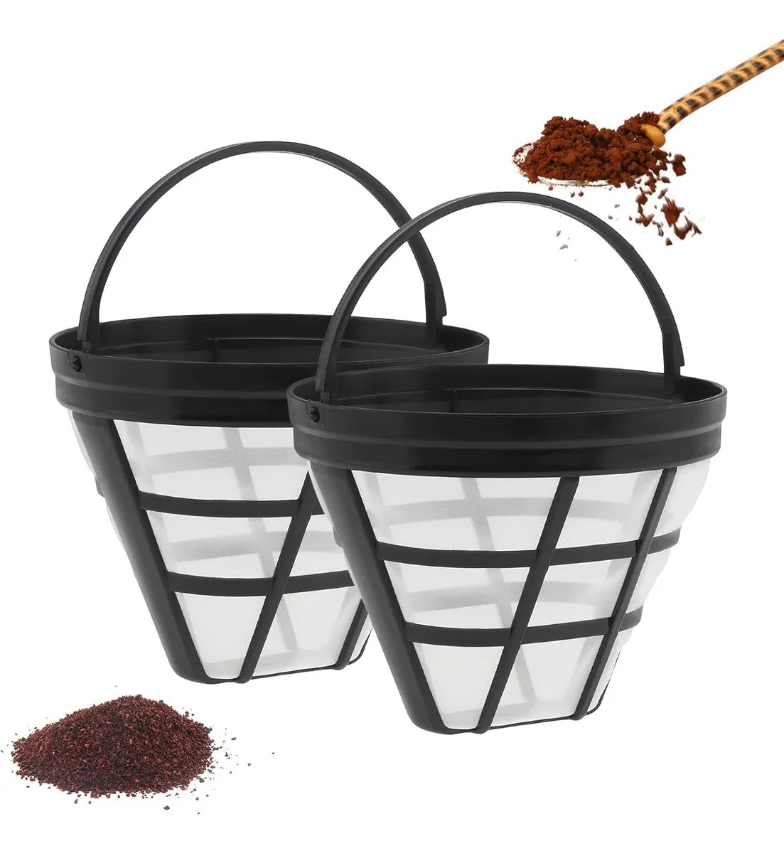 Genérica - Pack 2 Filtro De Malla De Filtro De Café Reutilizable Estilo