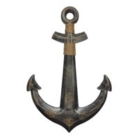 Fliperex - Ancla Decorativo De Madera Gris Oscuro Para Pared Decoracion