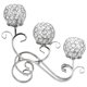 thumbnail image 3 of Portavelas De Cristal Candelabro De 3 Brazos Candelabro Decoración De Mesa De Fiesta Plata, 3 of 5