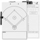 thumbnail image 1 of Portapapeles HIGHRAZON de béisbol de doble cara para entrenadores, color blanco, 1 of 7