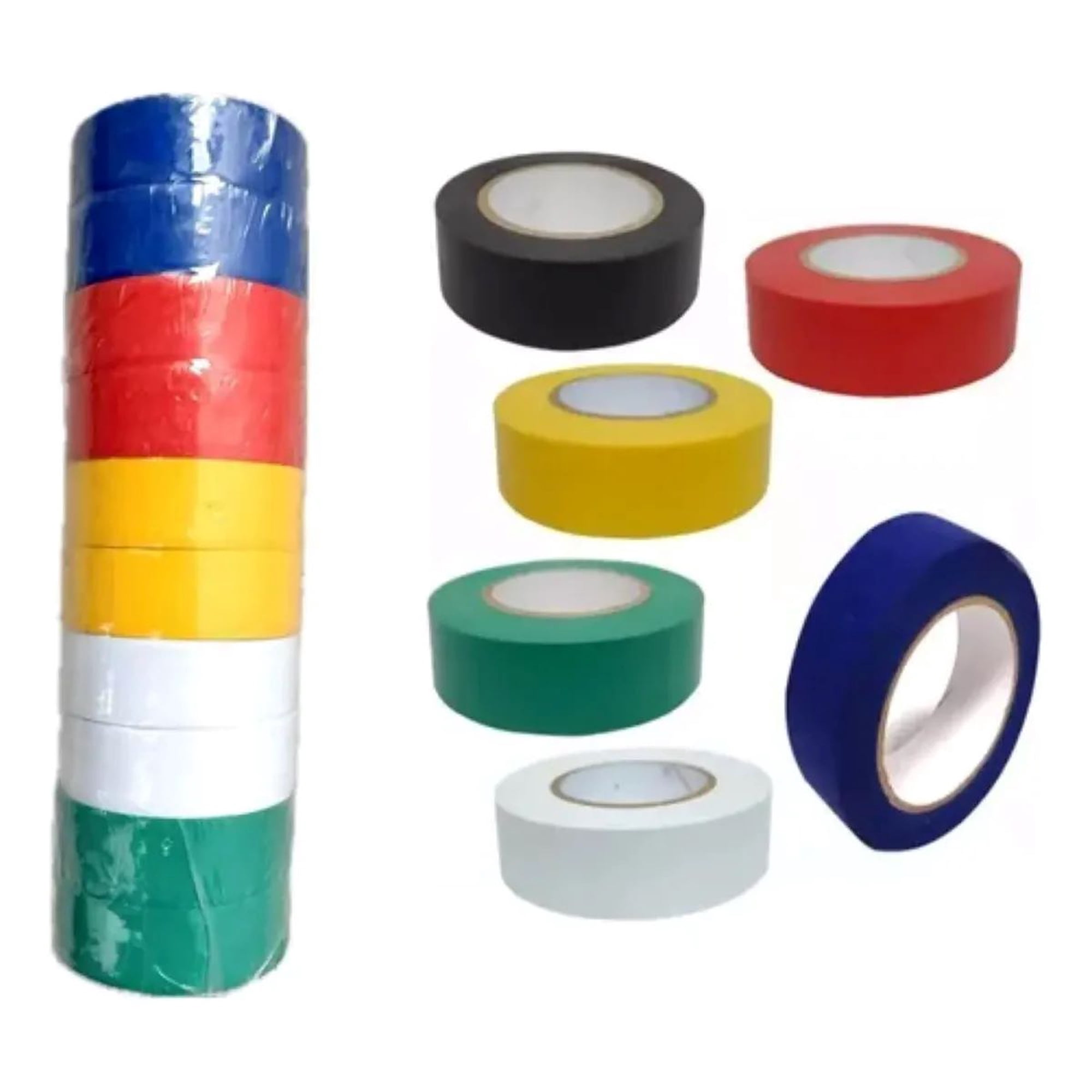 Metalfer - Cinta Aisladora Set 10 Und De 18mm X 5m Variado Aislante