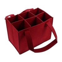Magideal - Bolsa De Almacenamiento Navideña De , Bolso Organizador Con Asa, Cesta De Vino, Portador De Vino Reutilizable Para Botellas De Champán, , Rojo
