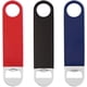 thumbnail image 1 of Paquete de 3 abridores de botellas planos de acero inoxidable de alta resistencia, sólidos y duraderos, de 18 cm (rojo, negro y azul)., 1 of 7