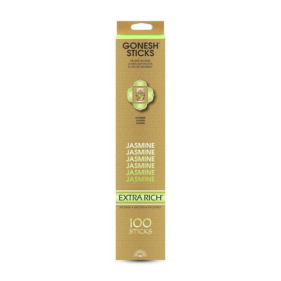 Varillas de incienso Gonesh Extra Rich con aroma a jazmín de 10 cm, paquete de 100