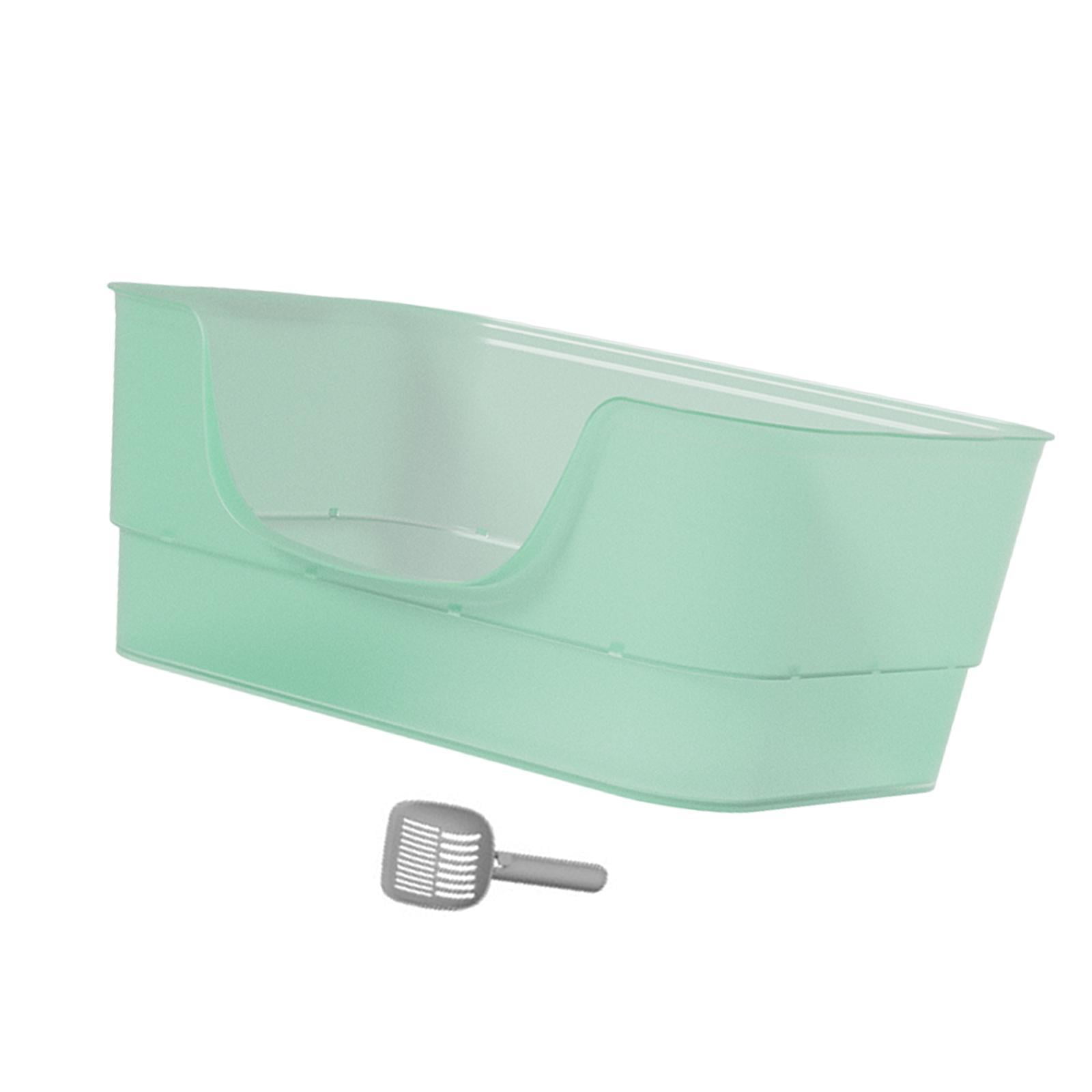 Caja De Arena Abierta Para Gatos, Inodoro Elevado, Caja De Arena Para Gatos, Color Verde