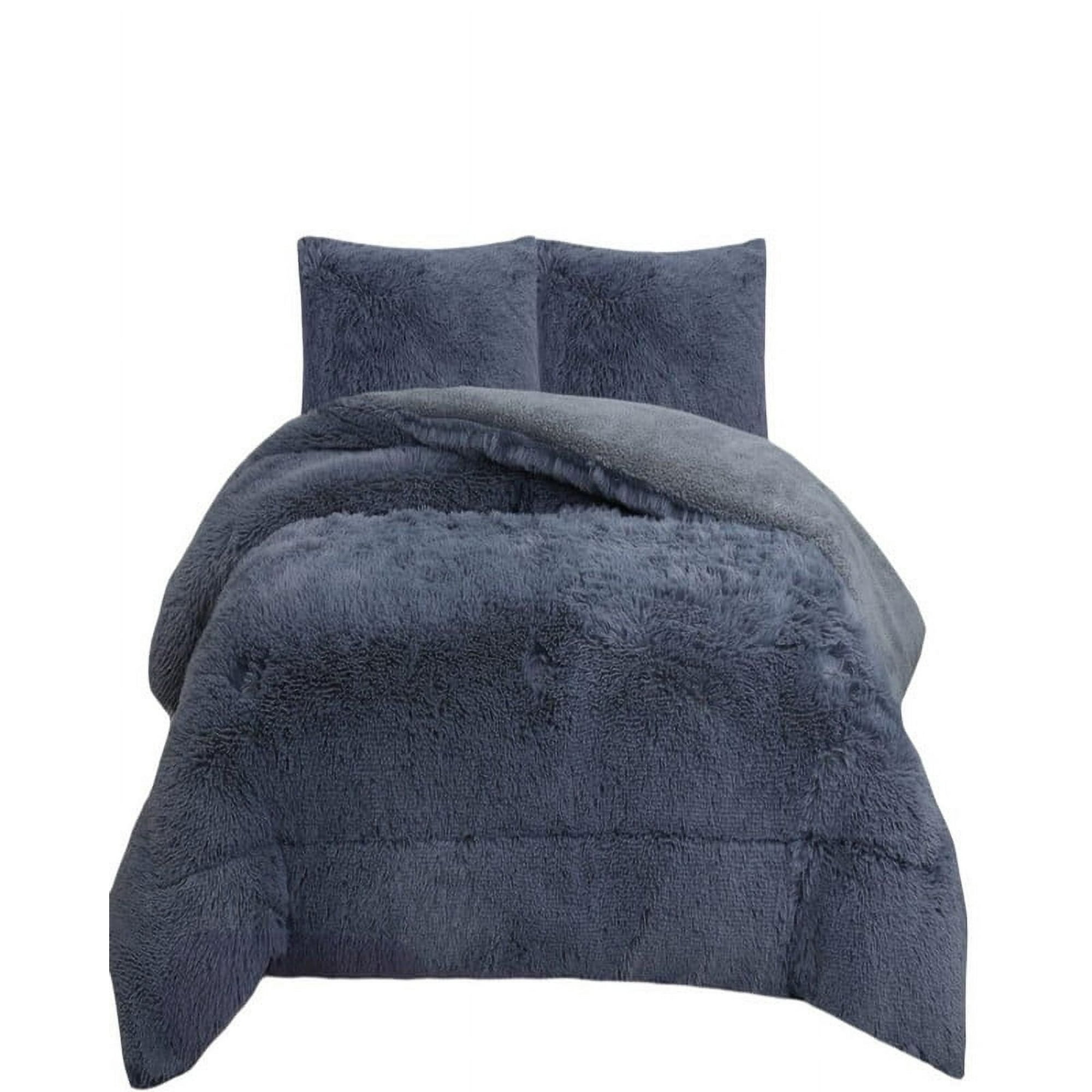 Teng Fei - Cobertor Peludo Invierno King- Super King Gris