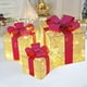 thumbnail image 4 of Set 3 Cajas Regalo Luces Decoración Navidad Dorado, 4 of 4