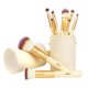 thumbnail image 1 of Juego de brochas de maquillaje Matto, 10 piezas, color dorado, con soporte sintético, 1 of 9