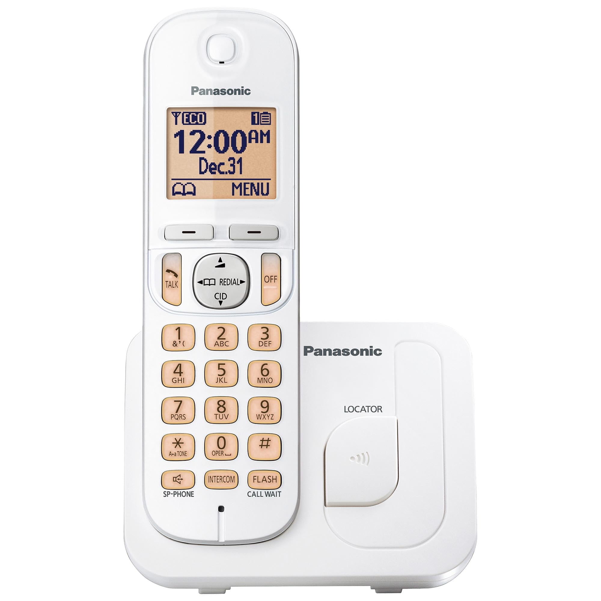 Teléfono Inalámbrico Panasonic Kx-tgc200w, Pantalla De 1.6 Pulgadas, Blanco