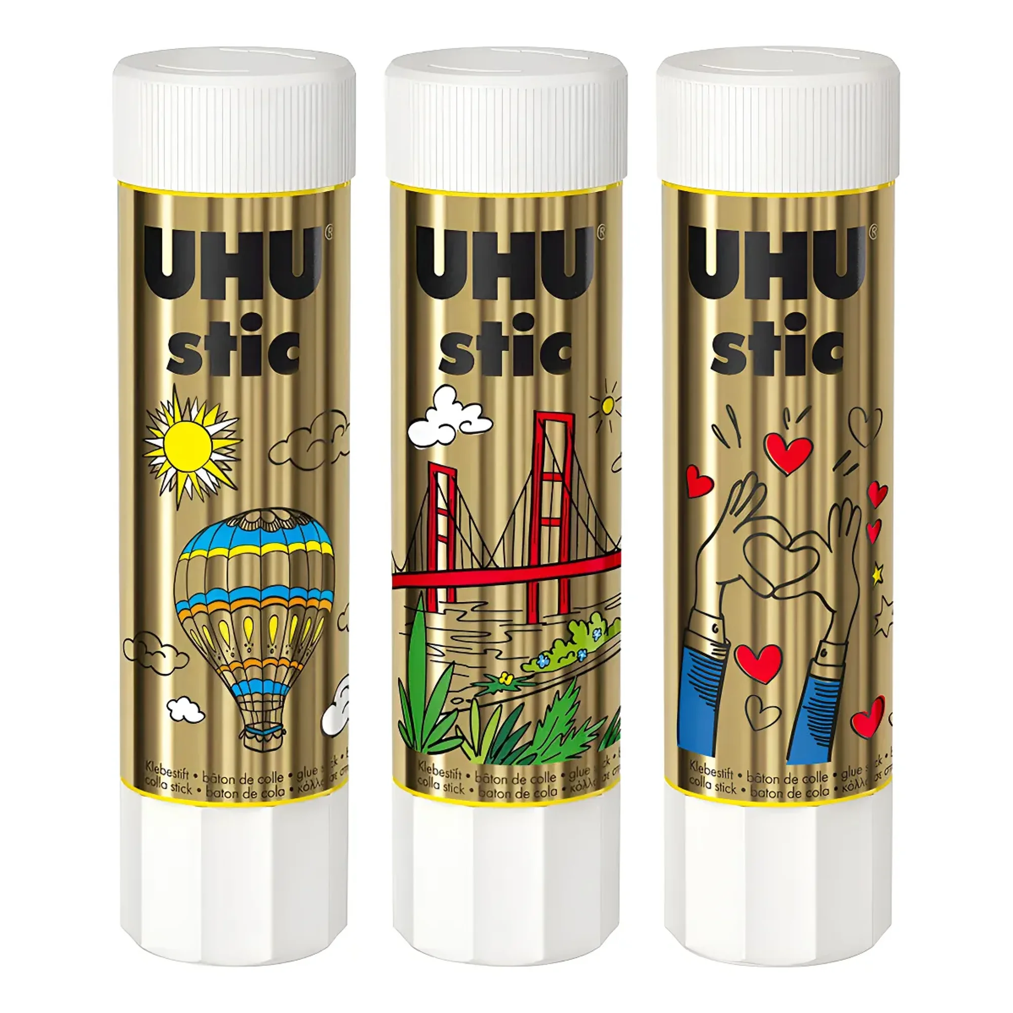 Pack 3 Uhu Pegamento En Barra Stic 40grs Gold Unidades