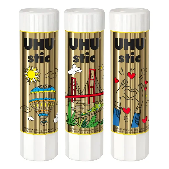 Pack 3 Uhu Pegamento En Barra Stic 40grs Gold Unidades