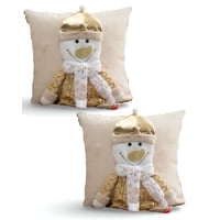 Genérico - Set De 2 Fundas De Cojin Para Navidad 3D B4