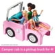 thumbnail image 2 of Paquete de juguetes Barbie DreamCamper 3 en 1 de 90 cm y set de juego para acampar, 2 of 3