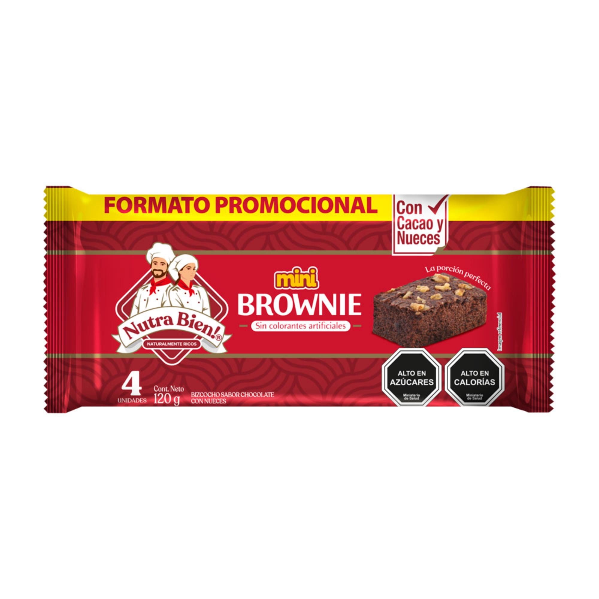 Brownie Mini 4 Un 120 g Nutra Bien