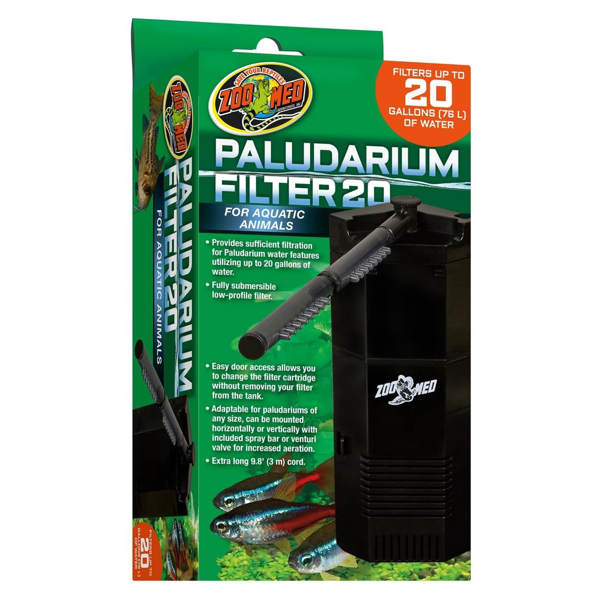 Filtro para Paludario Zoo Med 76 L (20 galones)