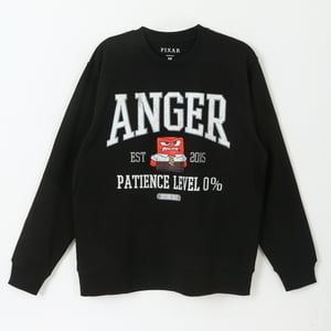 Polerón Cerrado Adulto Negro Ira Intensamente Pixar Disney