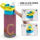 thumbnail image 4 of Enrique Botella de Agua con Tapa Pop Top de Un Toque, Acero Inoxidable, a Prueba de Fugas, para Deportes, Botella Infantil azul 12 oz, 4 of 6