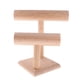 thumbnail image 2 of Soporte De Madera De 2 Niveles Con Barra En T Para Joyería, Pulsera, Reloj, Brazalete, 2 of 2