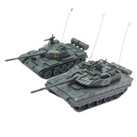 Magideal - Kits De Modelos De Tanque 2X1:72, Vehículos De Reconocimiento, Modelo De Ensamblaje 4D, Tanque Ligero De Juguete Para Niños, Colección De Decoración Verde
