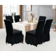 thumbnail image 1 of Funda Para Silla Diseño Turca Texturizado De Hojas 6 Unidad Negro / Texturizado Hojas, 1 of 3