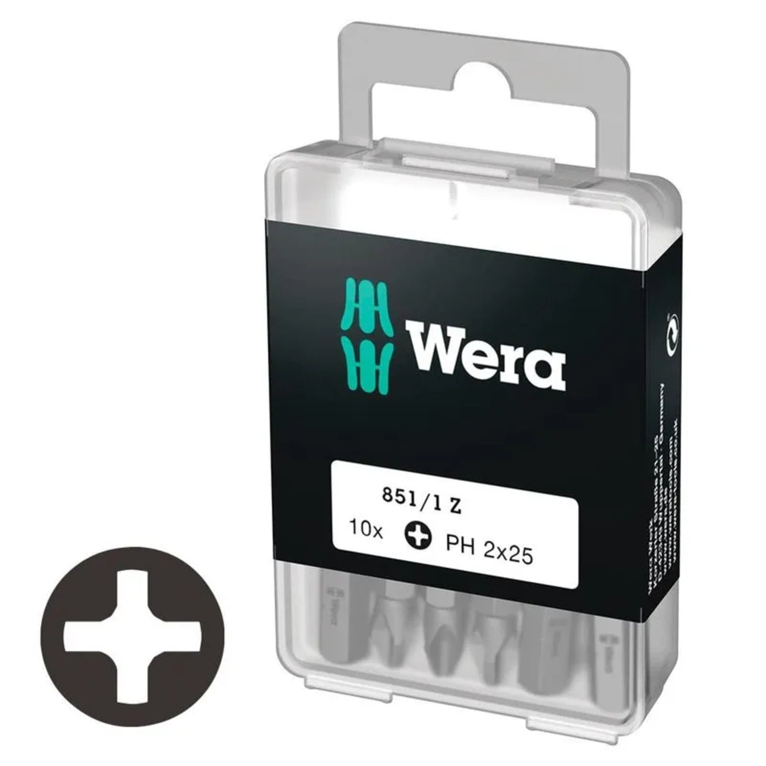Wera - Caja 10 Puntas Phillips Ph2 X 25 Mm