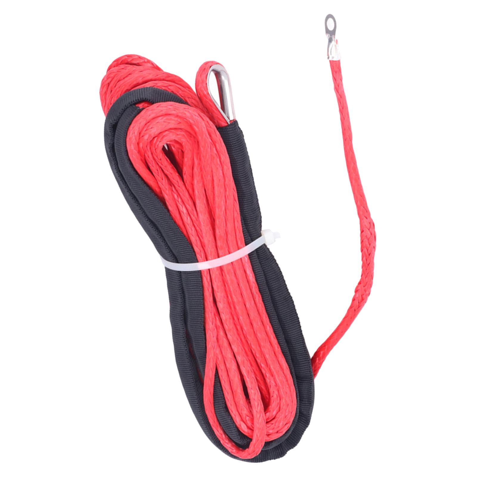 Ioensy - Cuerda De Cabrestante Sintética 50' 4,8 Mm Heavy Duty 2.5T Boat Cars Suv Atv