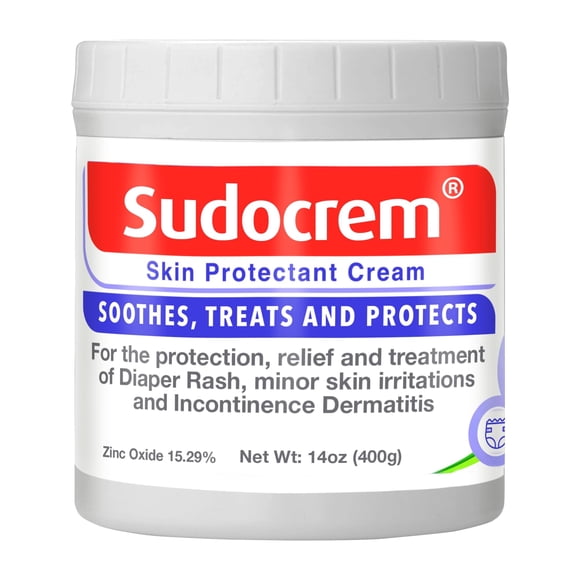 Crema para dermatitis del pañal Sudocrem, protector de piel, 414 ml, 15,29% de zinc