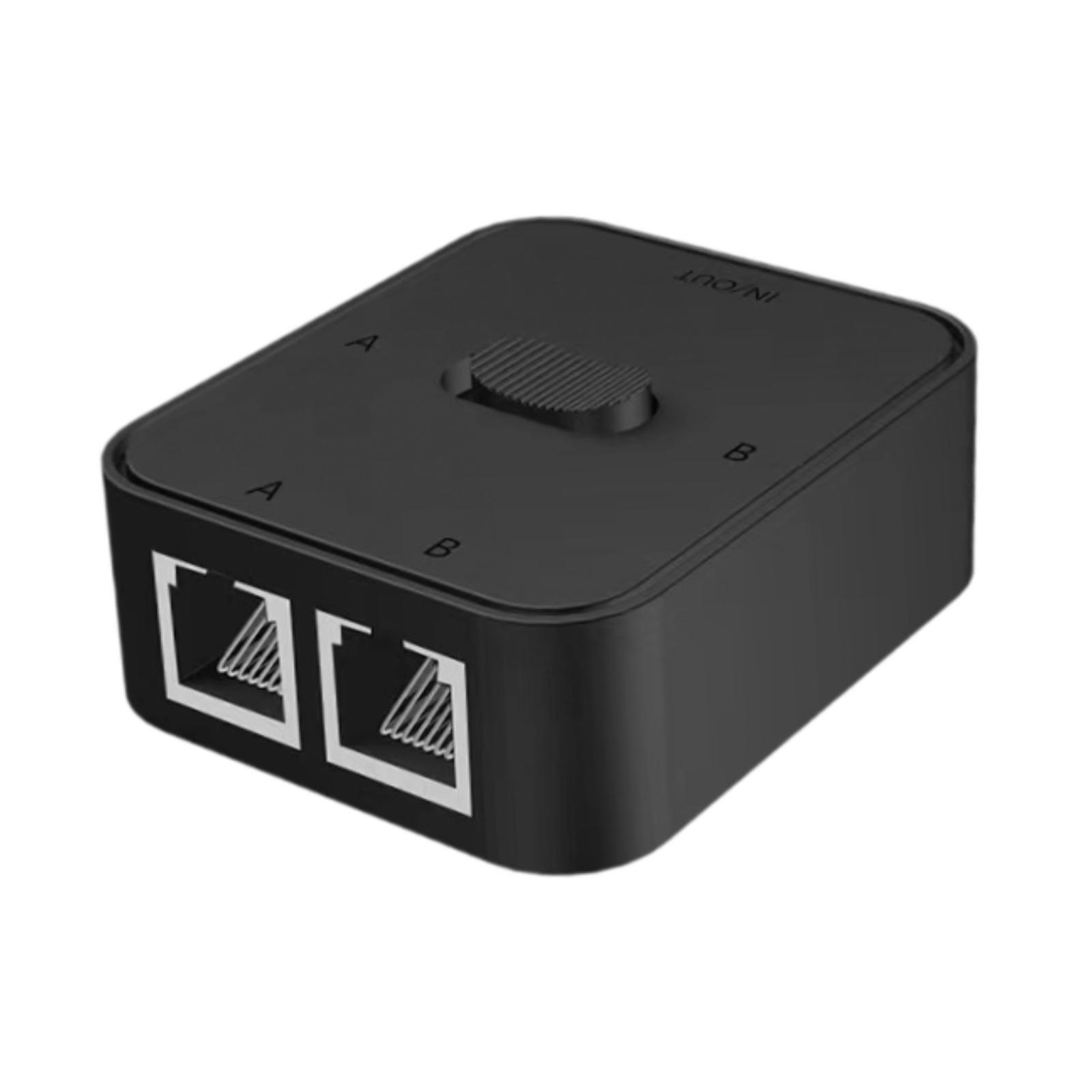 Magideal - 1000Mbps Adaptador De Red Ethernet Interpretador De Red Externo Interno De 2 Vías Cubo De Red De Doble Puerto De Conector Para Escritorio De Inicio Negro