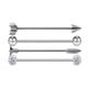thumbnail image 5 of Pendientes Industriales Con Barra De Acero Inoxidable De 4 Piezas Plata, 5 of 5