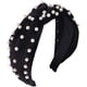 thumbnail image 1 of Diademas para mujeres Diademas de perlas - 1PCS Diadema de terciopelo de perlas Falso retorcido Elegante Bling Cacampanao Clip Cacampanaopins Headwear Barrette Herramientas de peinado Accesorios,Negro, 1 of 7