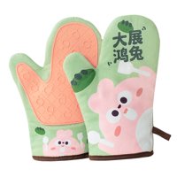 Bothyi - Manoplas De Horno Lavables Con Cordón Material De Silicona Para Hornear Conejo De Barbacoa